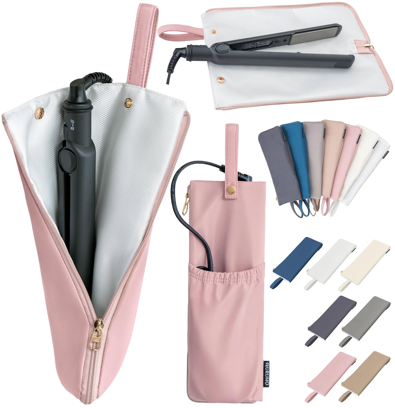 Amazon | Linoha ヘアアイロン ケース 吊り下げ収納 【フラット型